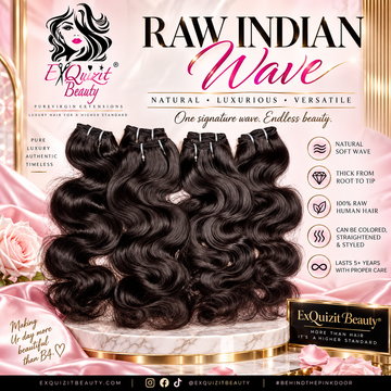 Raw Loose Wave Bundles | 100% Raw Indian Human Hair Extensions| ExQuizit Beauty