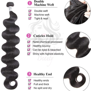 Raw Indian Wavy Bundle Deals with Matching Closure