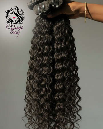 Raw Indian Deep Curly Hair Bundles | Luxury Virgin Hair Extensions
