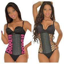 two women wearing animal print waist trainer